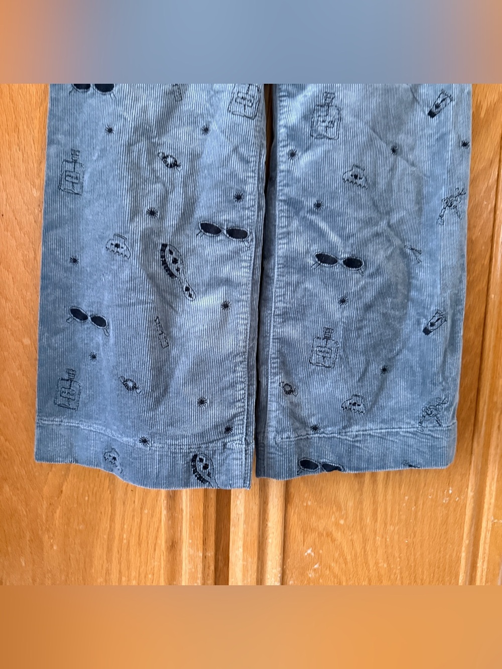 Maeve The Colette Cropped Wide Leg pants Embroidered Corduroy size 29 - Picture 6 of 11